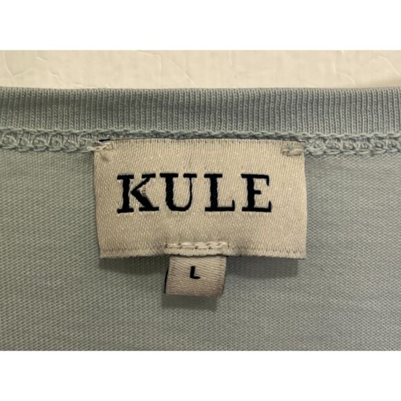 KULE Blue Brown Ombre Box Crop Top T Shirt Tee Top Women's Size Large - Picture 4 of 10